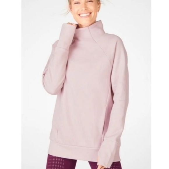 Fabletics Sweaters | Fabletics Turtleneck Tunic Sweater |colors:tan, pink, black - Picture 6 of 8